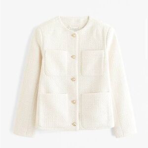 Abercrombie & Fitch women’s collarless tweed jacket